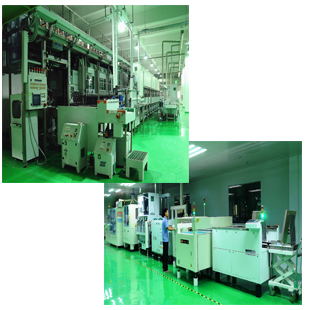 全套進口自動生產(chǎn)線，自有各種表面處理設備